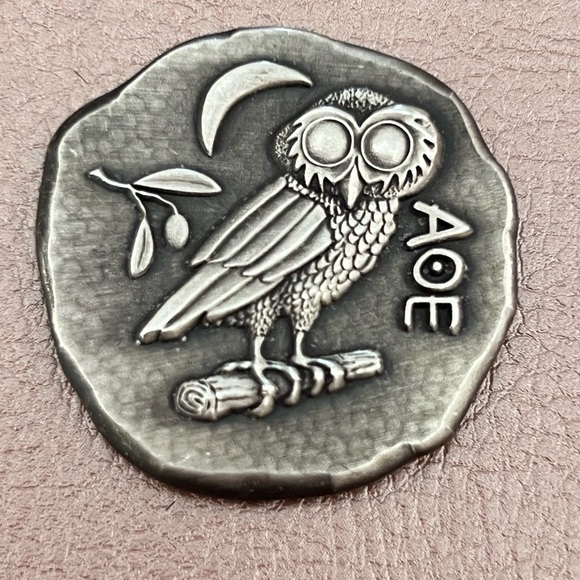 PRICE FIRM 1 Troy Ounce .999 Fine Silver Athena Owl Coin - Picture 2 of 5